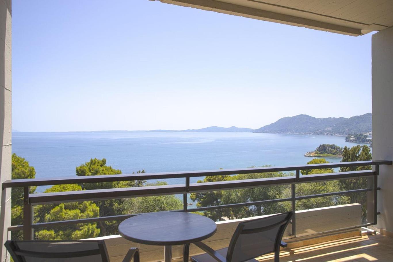 Corfu Holiday Palace Perama  Bagian luar foto View from the balcony of a suite at the Hotel Splendid